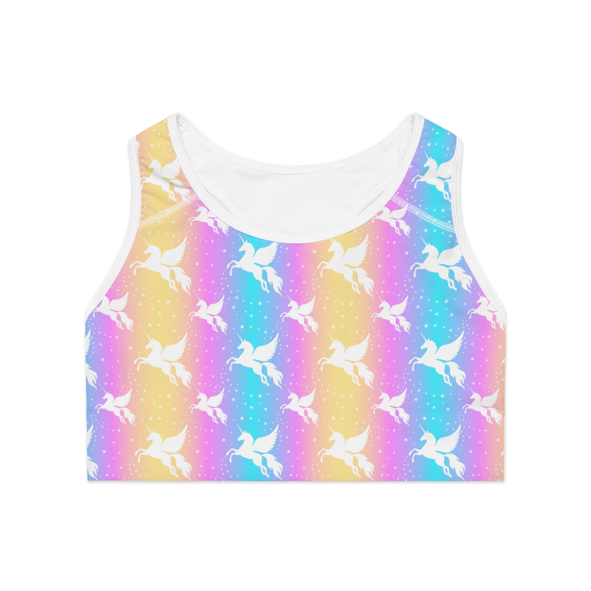 Rainbow Unicorn Sports Bra